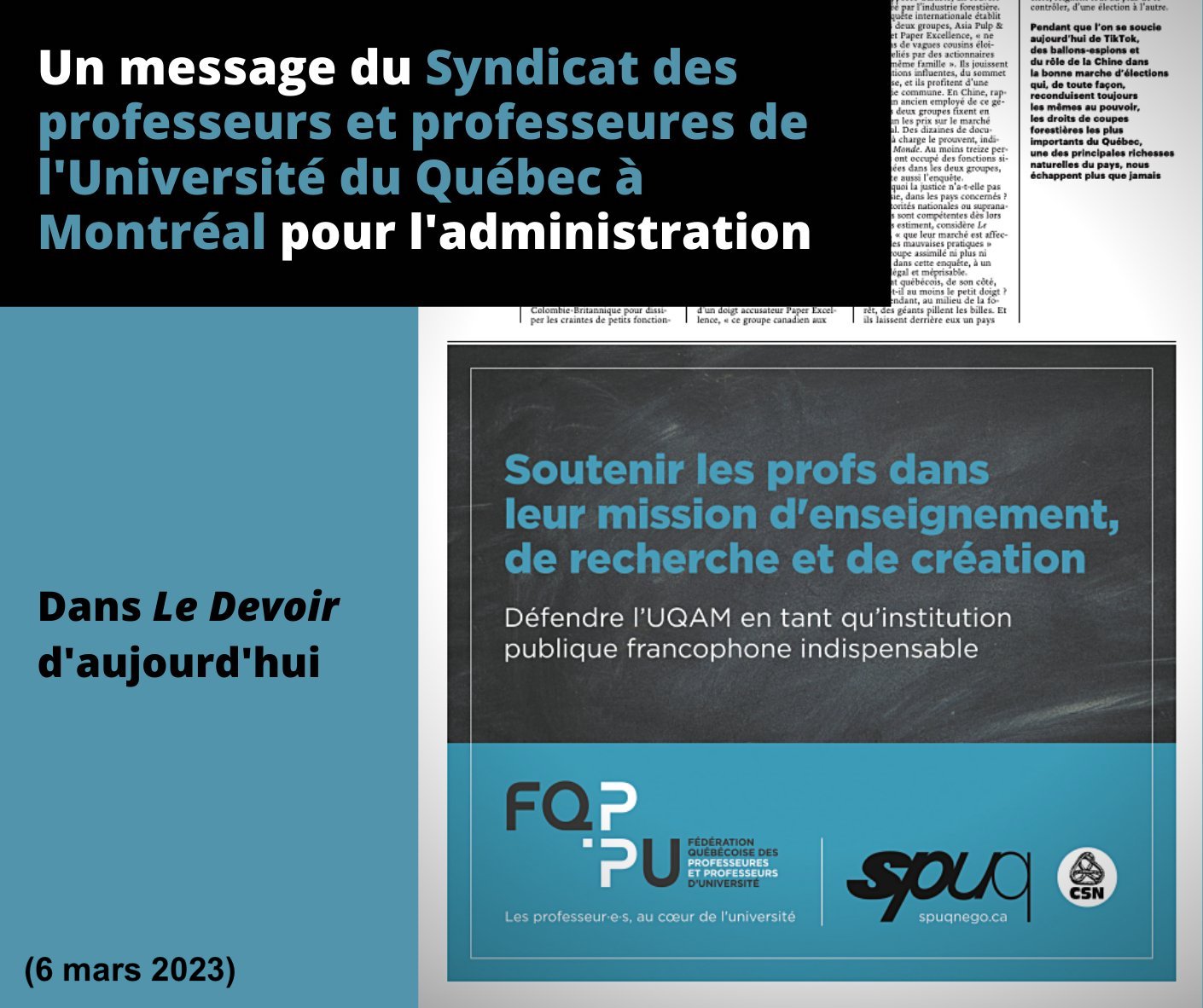 LE DEVOIR_6 MARS 2023